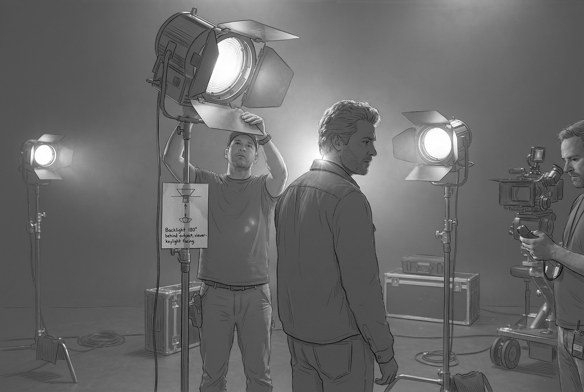 Cinema terminology illustration - Lighting design Editing workflow