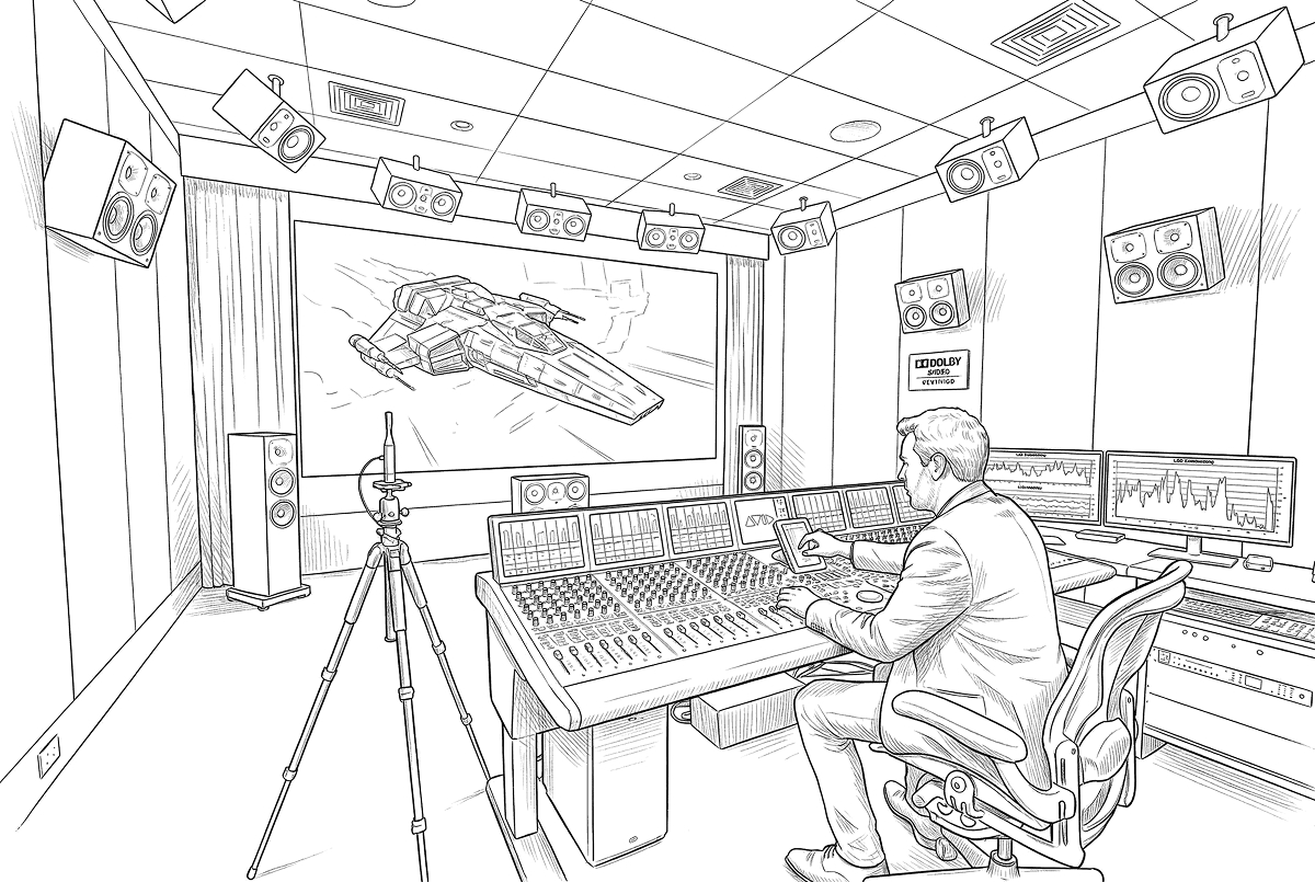 Cinema terminology illustration - Music and Sound Design