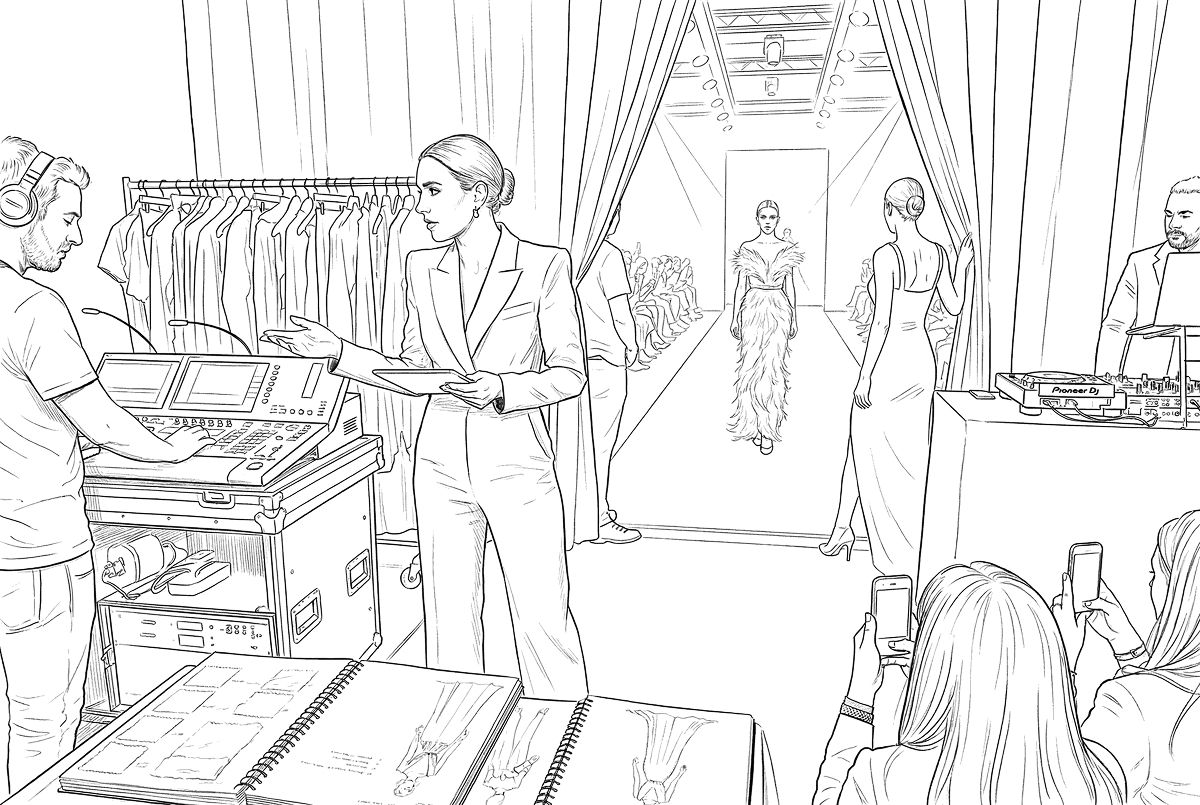 Cinema terminology illustration - Fashion and Costume Design