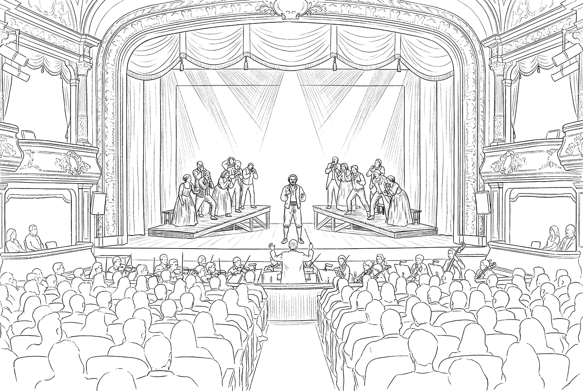 Cinema terminology illustration - Theater and Performing Arts