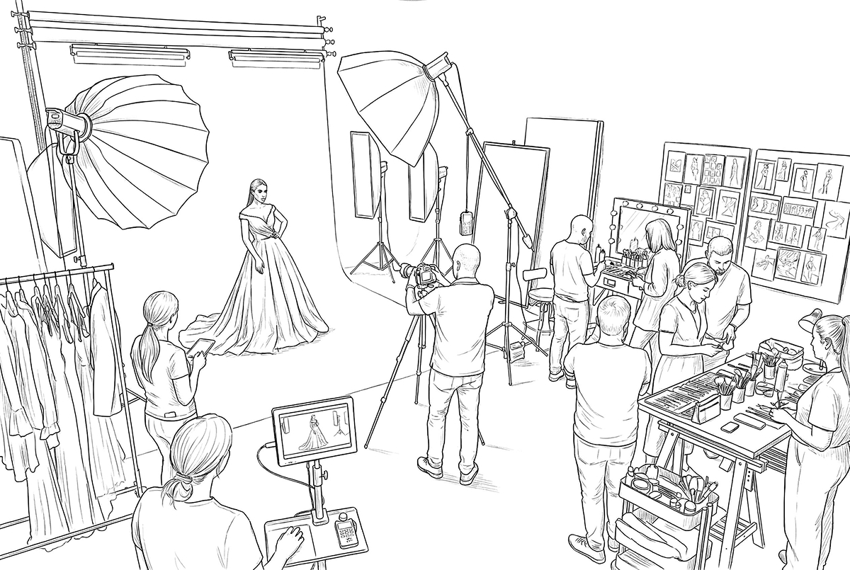 Cinema terminology illustration - Photography and advertising