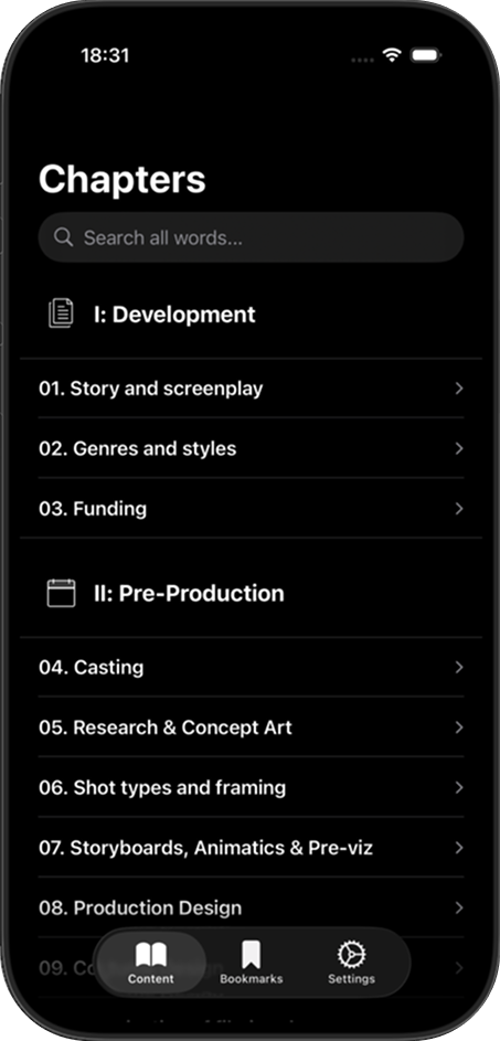 Cinema Illustrated - Main Dictionary View