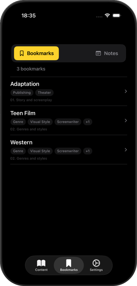 Cinema Illustrated - Chapter Navigation